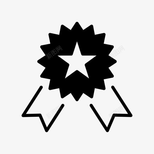 明星徽章荣誉图标svg_新图网 https://ixintu.com 奖励 徽章 明星 等级 荣誉