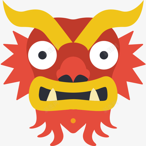龙中国33号扁平图标svg_新图网 https://ixintu.com 33号 中国 扁平