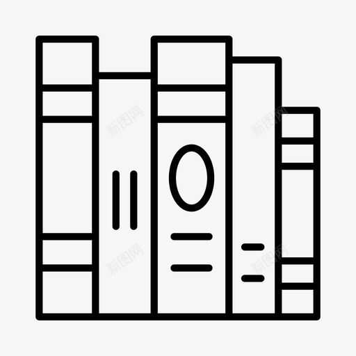 图书馆学术书籍图标svg_新图网 https://ixintu.com 书籍 图书馆 学习 学术 学校 教育