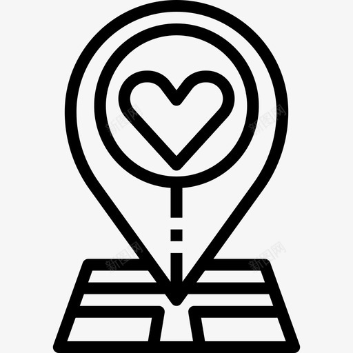 位置爱80直线型图标svg_新图网 https://ixintu.com 位置 直线 线型