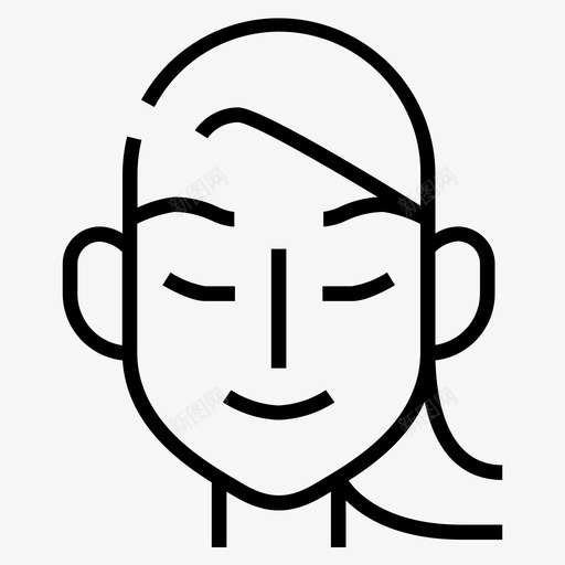 女人美丽可爱图标svg_新图网 https://ixintu.com 可爱 女人 女孩 微笑 瑜伽 美丽