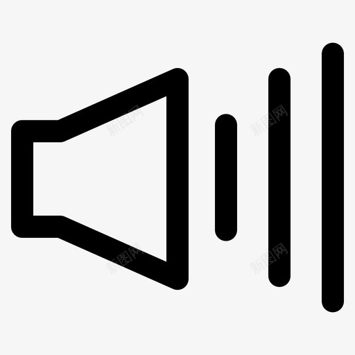 最大音量音频声音图标svg_新图网 https://ixintu.com 声音 最大音量 音量 音频