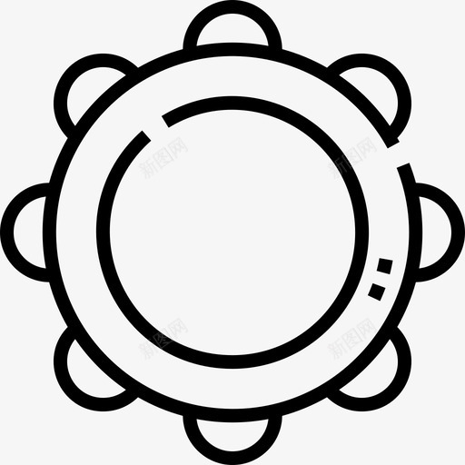 手鼓巴西狂欢节20线性图标svg_新图网 https://ixintu.com 巴西 手鼓 狂欢节 线性