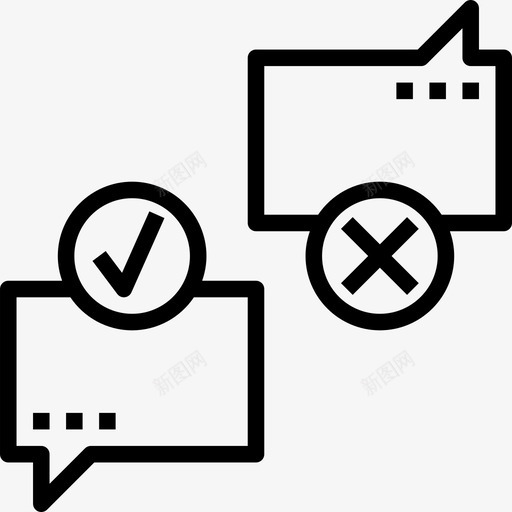 气泡语音信息气泡7线性图标svg_新图网 https://ixintu.com 信息 气泡 线性 语音