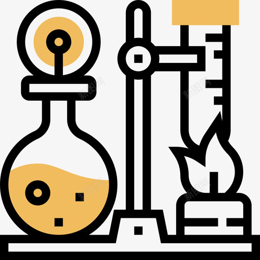 化学生物技术4黄影图标svg_新图网 https://ixintu.com 化学 生物技术 黄影