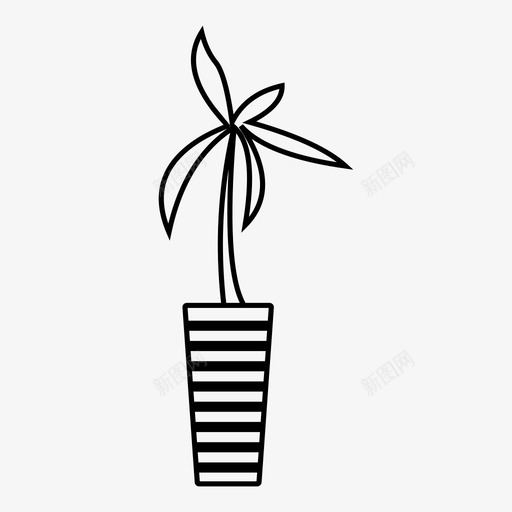 盆栽植物装饰植物花卉植物图标svg_新图网 https://ixintu.com 室内植物 盆栽植物 花卉植物 花卉植物收藏 装饰植物