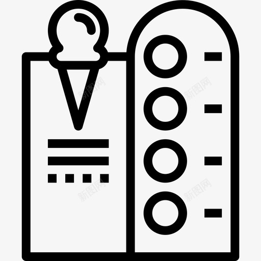 菜单冰淇淋20直列图标svg_新图网 https://ixintu.com 冰淇淋 直列 菜单