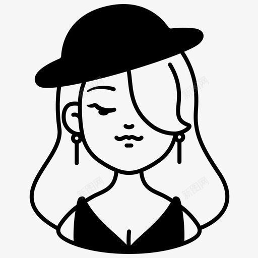女星阿凡达模特图标svg_新图网 https://ixintu.com 女星 模特 职业 阿凡