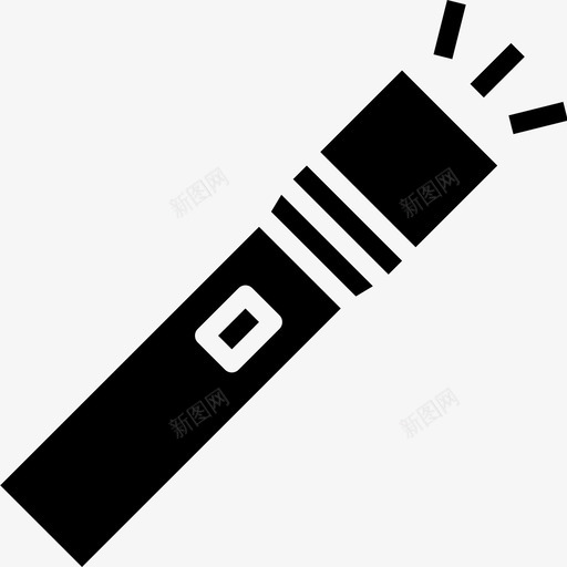 手电筒灯7填充图标svg_新图网 https://ixintu.com 填充 手电筒