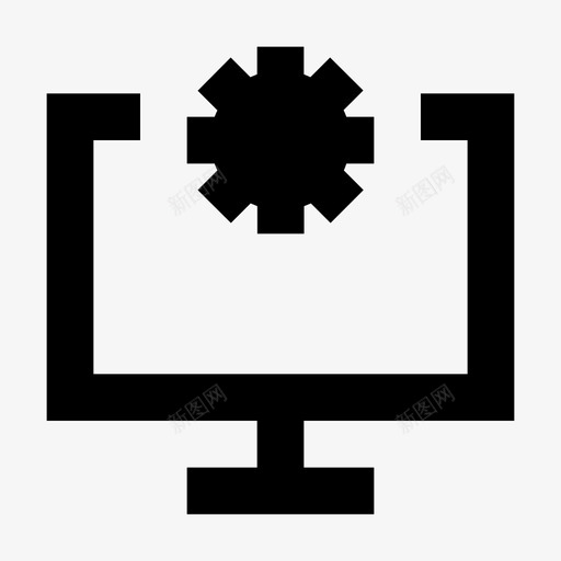 cog计算机lcd图标svg_新图网 https://ixintu.com cog glyph lcd web 开发 监视器 计算机 设置 配置 项目管理