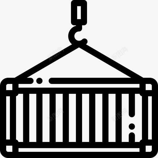 起重机物流43线性图标svg_新图网 https://ixintu.com 物流 线性 起重机