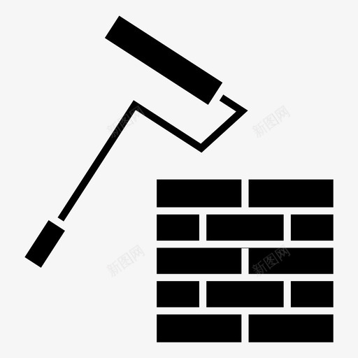 砖石油漆墙壁图标svg_新图网 https://ixintu.com 墙壁 油漆 砖石