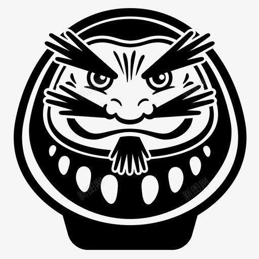 daruma娃娃日本日本娃娃图标svg_新图网 https://ixintu.com daruma lucky mache papier 传统 娃娃 日本