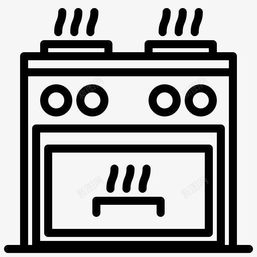 炉灶清洁概念图标svg_新图网 https://ixintu.com 家 家庭轮廓 机器 概念 清洁 炉灶 设备