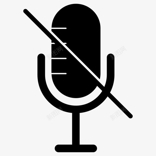 没有声音哑巴麦克风图标svg_新图网 https://ixintu.com 哑巴 声音 无声 比赛 没有 游戏 运动 静音 麦克风