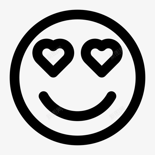 爱表情符号脸图标svg_新图网 https://ixintu.com 笑脸 符号 表情 轮廓