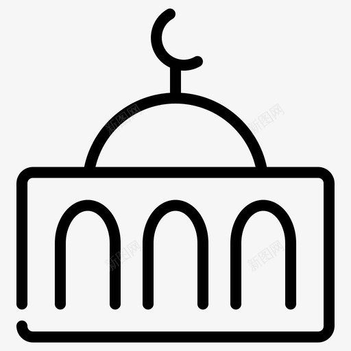 清真寺禁食祈祷图标svg_新图网 https://ixintu.com 寺庙 斋月 清真寺 祈祷 禁食
