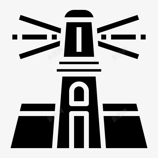 灯塔抽象地球图标svg_新图网 https://ixintu.com 世界 全球 地图 地球 地理 实体 抽象 灯塔