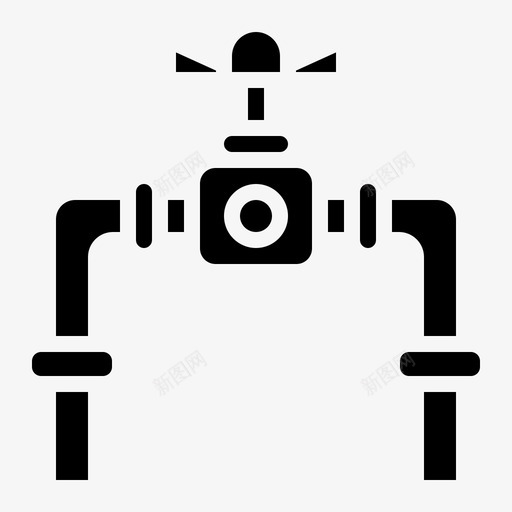 阀门煤气管道工业图标svg_新图网 https://ixintu.com 固体 工业 建筑 煤气 石油 管道 阀门