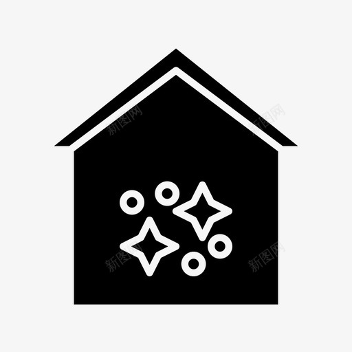 干净家房子图标svg_新图网 https://ixintu.com 不动产 干净 房子 铭文