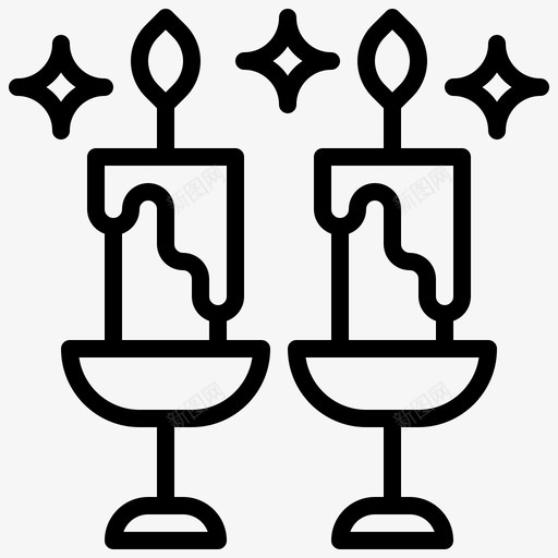 蜡烛婚礼159直系图标svg_新图网 https://ixintu.com 婚礼 直系 蜡烛