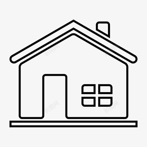 房子建筑物家图标svg_新图网 https://ixintu.com 工地 建筑物 房子 新家 新房子