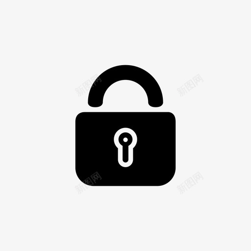 锁关挂锁图标svg_新图网 https://ixintu.com 保险箱 挂锁