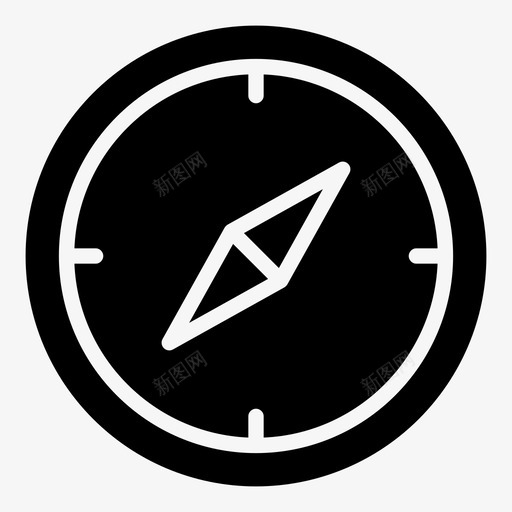指南针方向gps图标svg_新图网 https://ixintu.com gps 导航 指南针 方向 旅行 符号