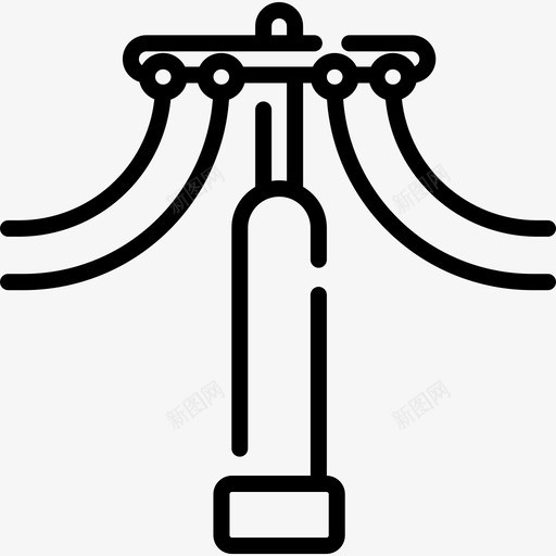 电杆电工工具和元件7线性图标svg_新图网 https://ixintu.com 电工工具和元件7 电杆 线性