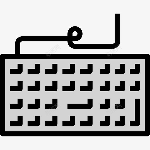 键盘电子设备8线性彩色图标svg_新图网 https://ixintu.com 彩色 电子设备 线性 键盘