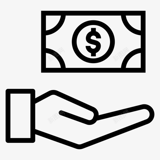 给钱现金慈善图标svg_新图网 https://ixintu.com 慈善 现金 给钱 美元