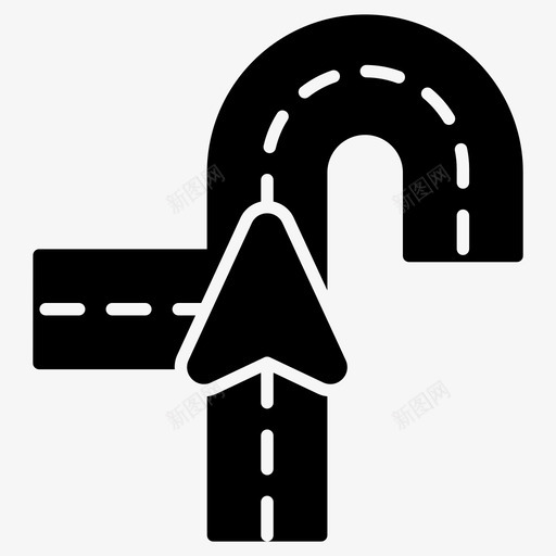 道路导航方向导航gps导航图标svg_新图网 https://ixintu.com gps导航 导航字形矢量图标集 方向导航 点跟踪器 路线 道路位置 道路导航