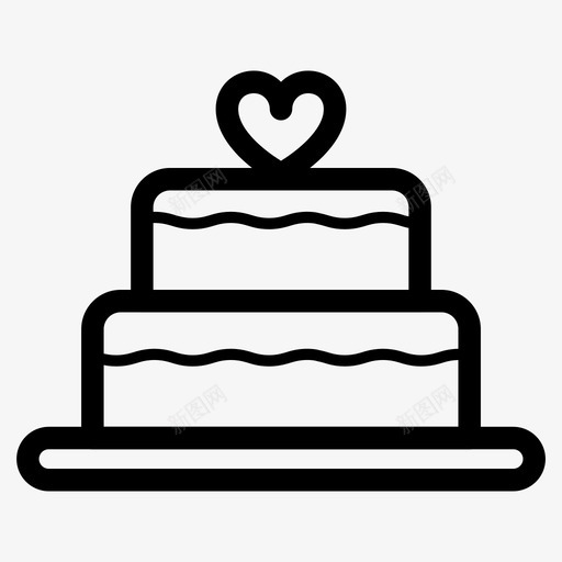 蛋糕周年纪念庆祝图标svg_新图网 https://ixintu.com 周年纪念 婚礼 庆祝 爱情 蛋糕
