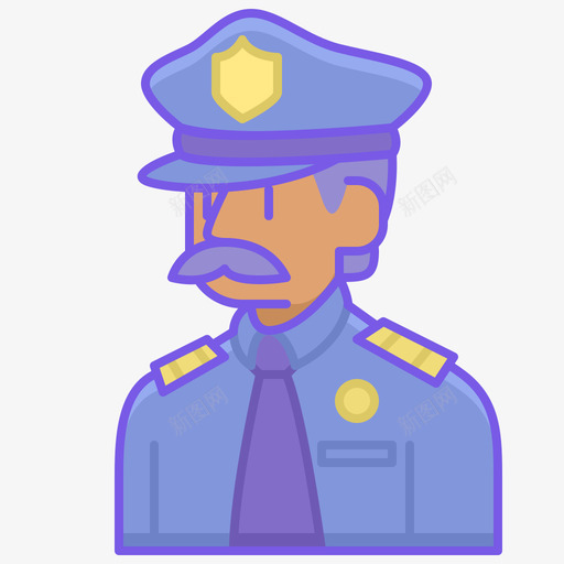 警察化身男直系颜色图标svg_新图网 https://ixintu.com 化身 男警察卡通 直系 警察 颜色