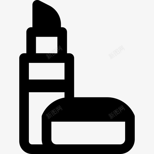 化妆美容粉口红图标svg_新图网 https://ixintu.com 化妆 口红 护肤品 美容