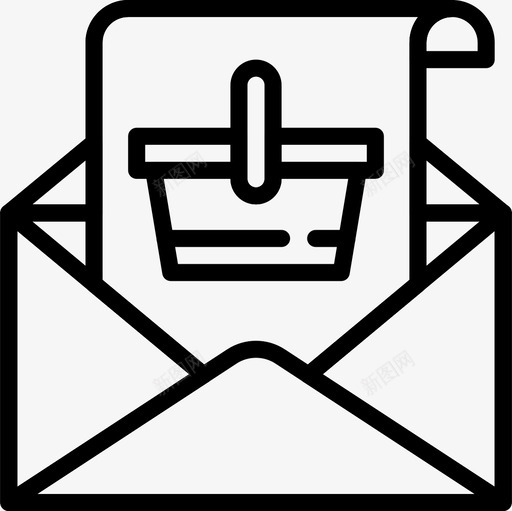 信件商业143直系图标svg_新图网 https://ixintu.com 信件 商业 直系
