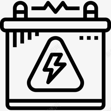 电池九月能源线性图标图标
