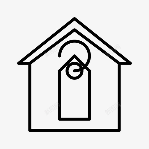 房屋销售招牌图标svg_新图网 https://ixintu.com 房地产 房屋 招牌 销售