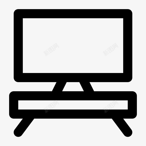电视家具房子图标svg_新图网 https://ixintu.com 家具 房子 房间 桌子 电视