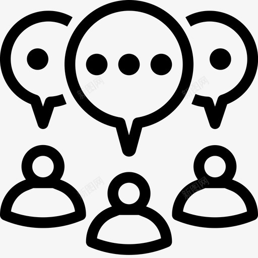小组对话聊天谈话图标svg_新图网 https://ixintu.com 交流 商务 团队 对话 小组 聊天 谈话