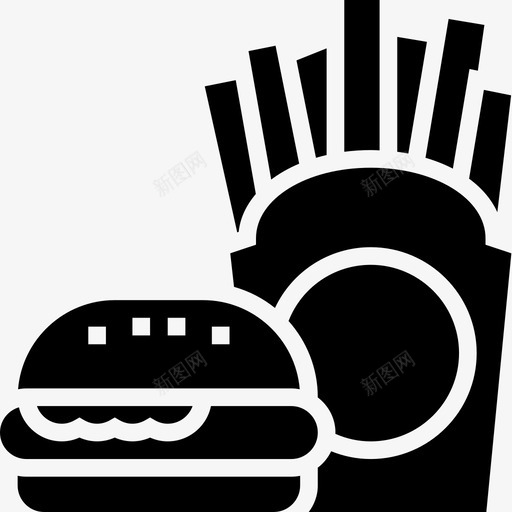 快餐美国4字形图标svg_新图网 https://ixintu.com 字形 快餐 美国