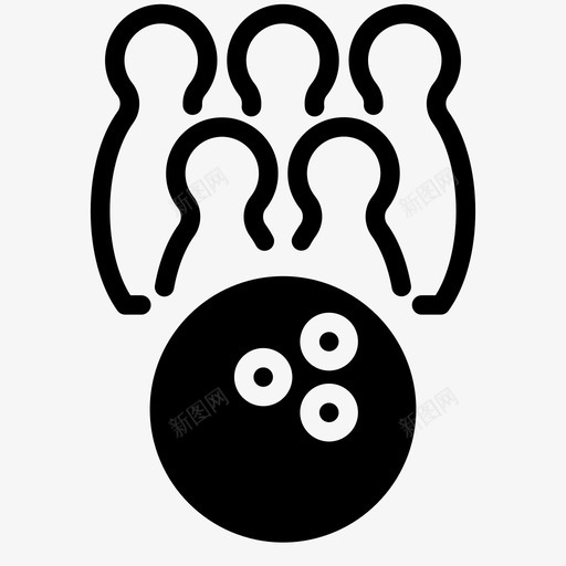保龄球比赛图标svg_新图网 https://ixintu.com 保龄球 比赛