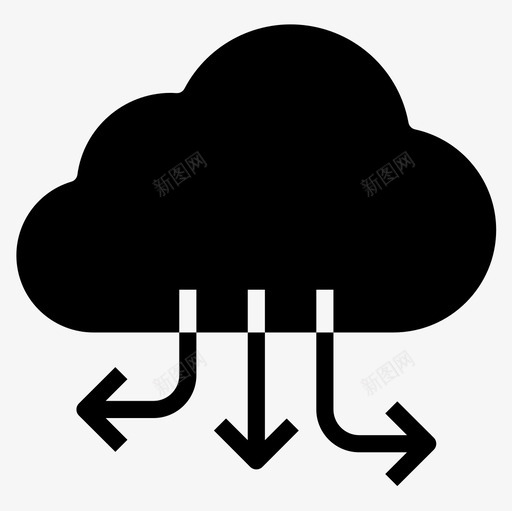 云计算云技术12填充图标svg_新图网 https://ixintu.com 云技术12 云计算 填充