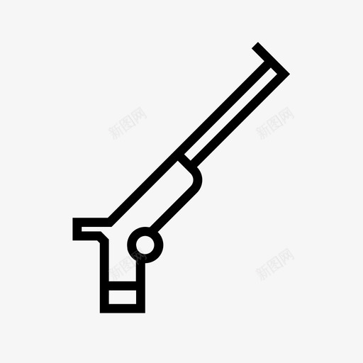 猎枪枪武器图标svg_新图网 https://ixintu.com 性质 户外活动 武器 猎枪 野营