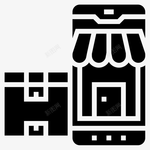 网店送货91字形图标svg_新图网 https://ixintu.com 字形 网店 送货