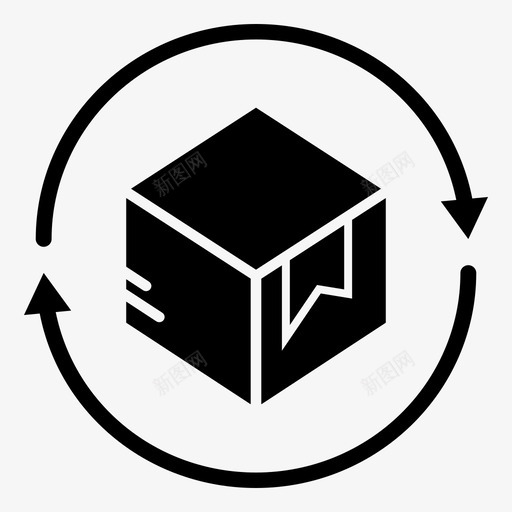 整修箱子包裹图标svg_新图网 https://ixintu.com 交易 交货标志 产品 包裹 整修 箱子