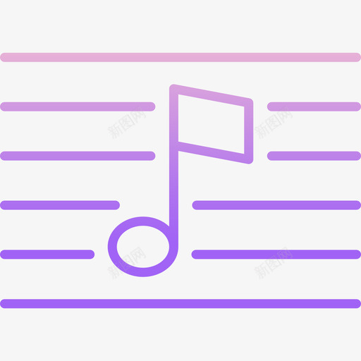 音符音乐112轮廓渐变图标svg_新图网 https://ixintu.com 渐变 轮廓 音乐 音符