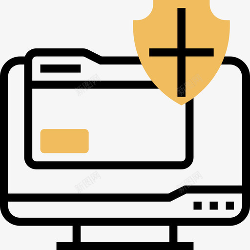 数据保护机密信息6黄色阴影图标svg_新图网 https://ixintu.com 保护 信息 数据 机密 阴影 黄色