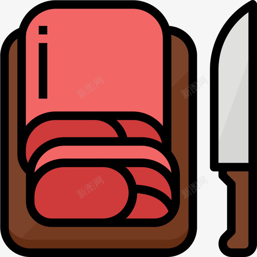牛肉健康食品31原色图标svg_新图网 https://ixintu.com 健康食品 原色 牛肉