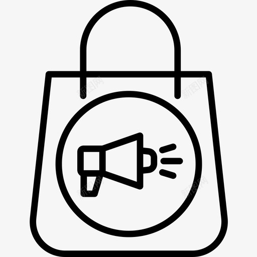 购物袋广告43线性图标svg_新图网 https://ixintu.com 广告 线性 购物袋